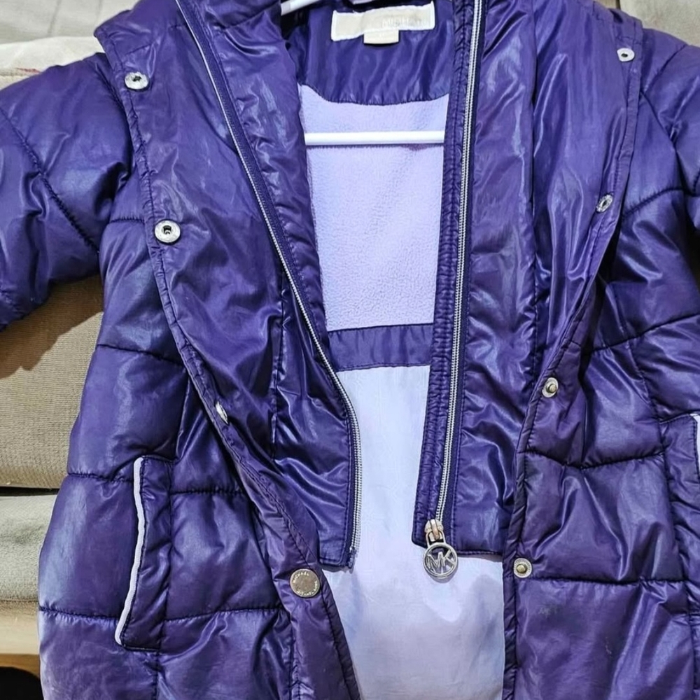 Michael Kors Kids Purple Puffer Jacket